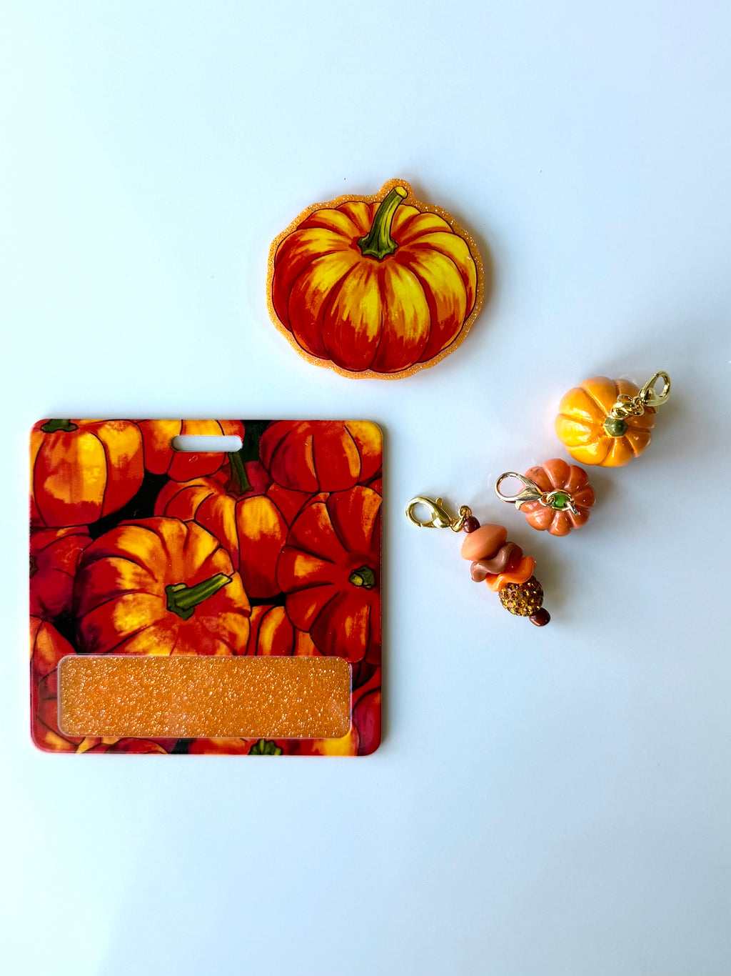 Orange Pumpkin Interchangeable Badge Reel Buddy