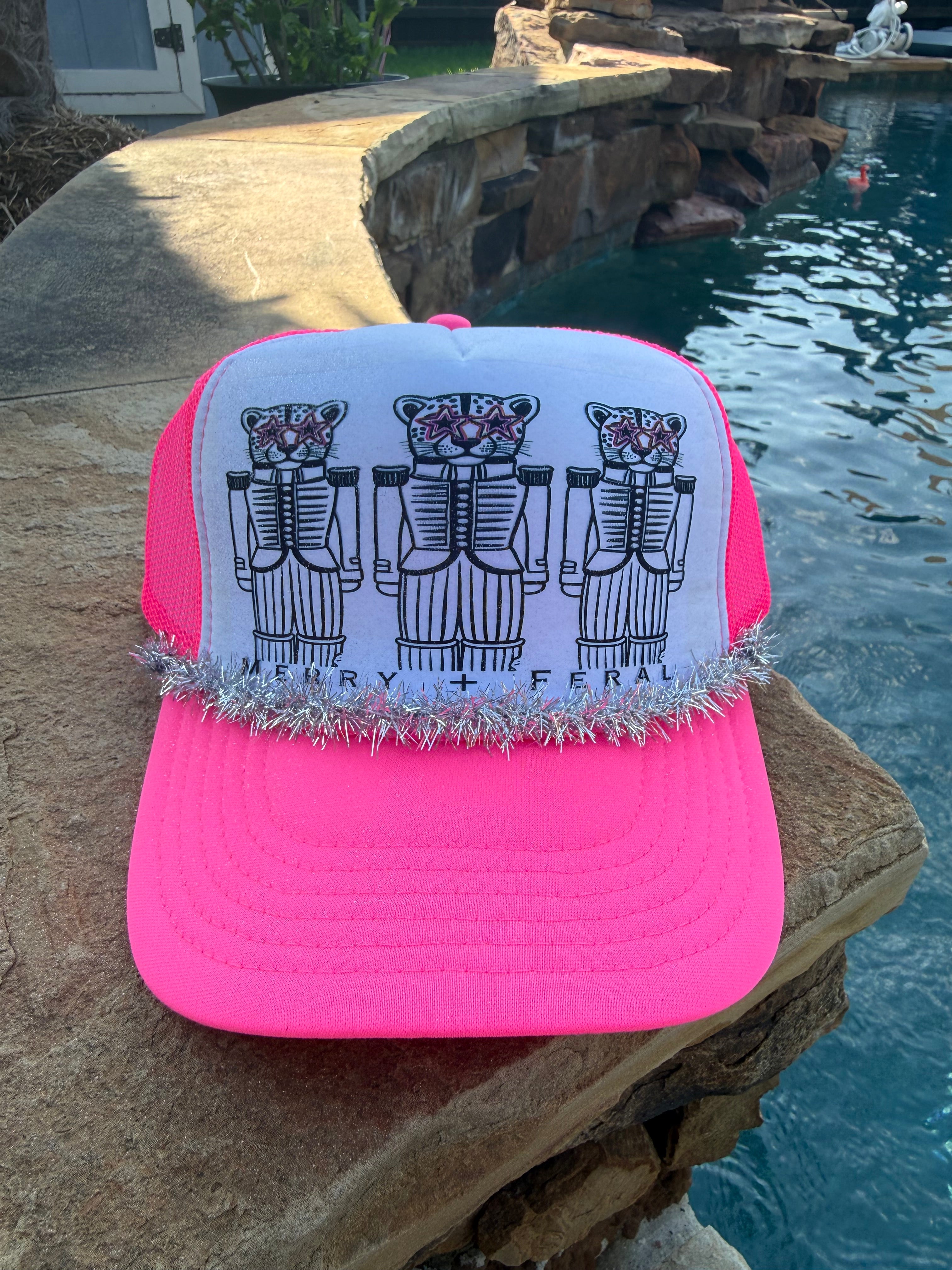 Merry & Feral (Neon Pink) Christmas Cap