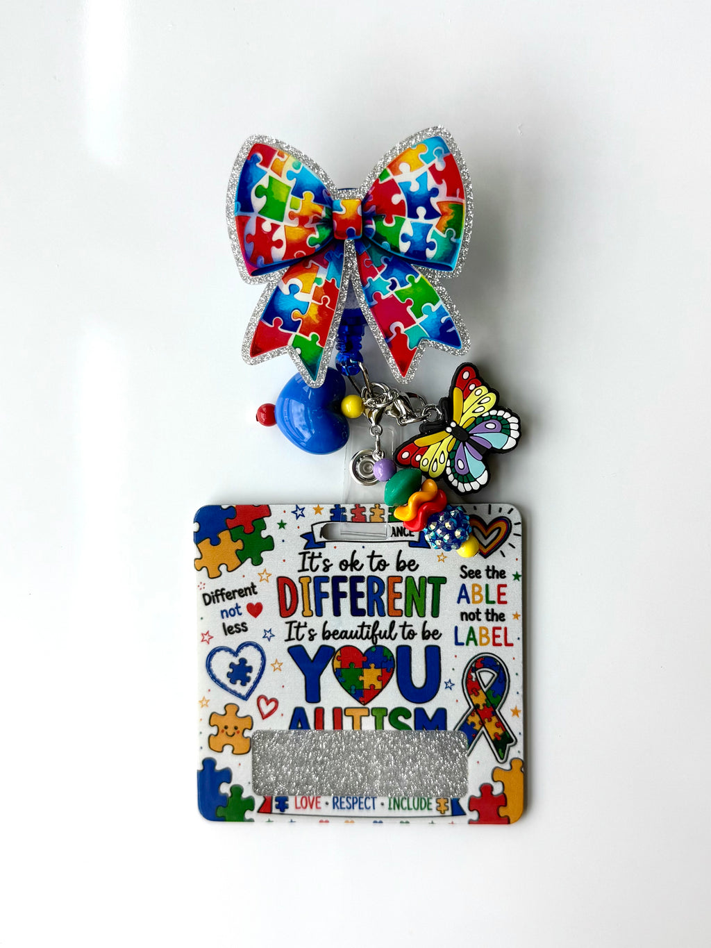 Autism Awareness Interchangeable Badge Reel Buddy