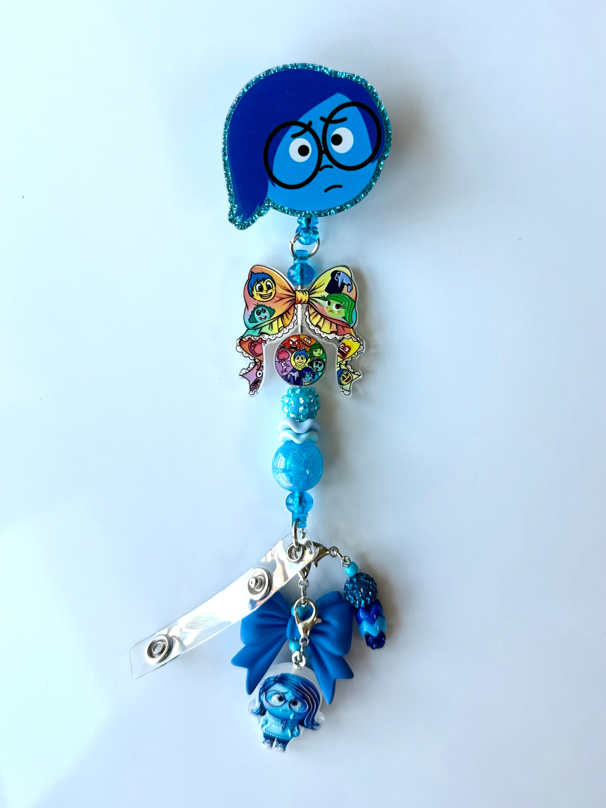 Sad-ness Beaded Interchangeable Badge Reel