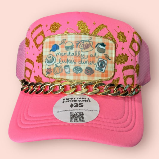 Mentally at Luke's Diner Cap (Gold chain)