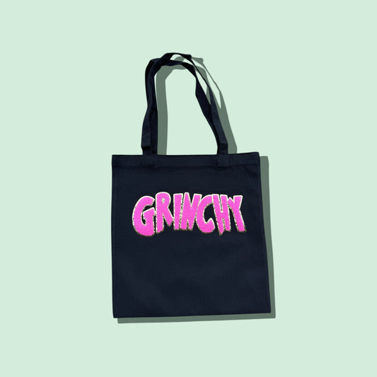 Hot Pink Grinchy Patch Tote