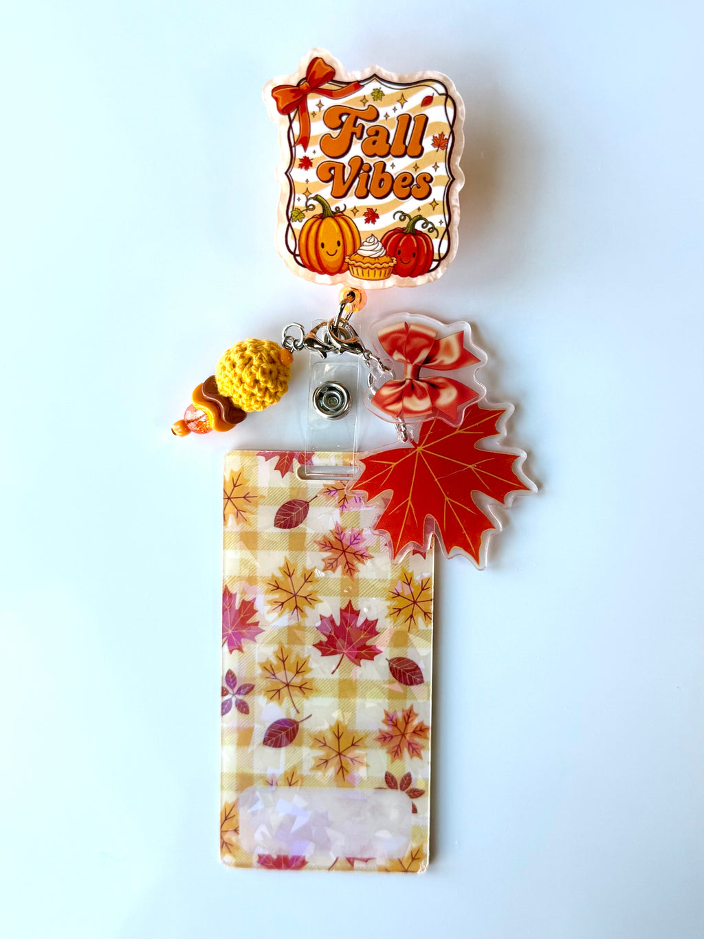 Fall Vibes Interchangeable Badge Reel Buddy