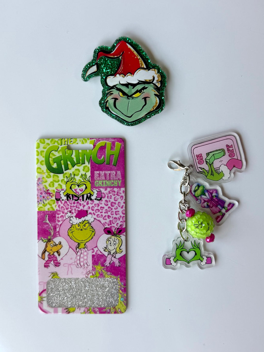 Green/Pink Green Monster Interchangeable Badge Reel