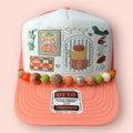 Peach and White Pumpkin Cap