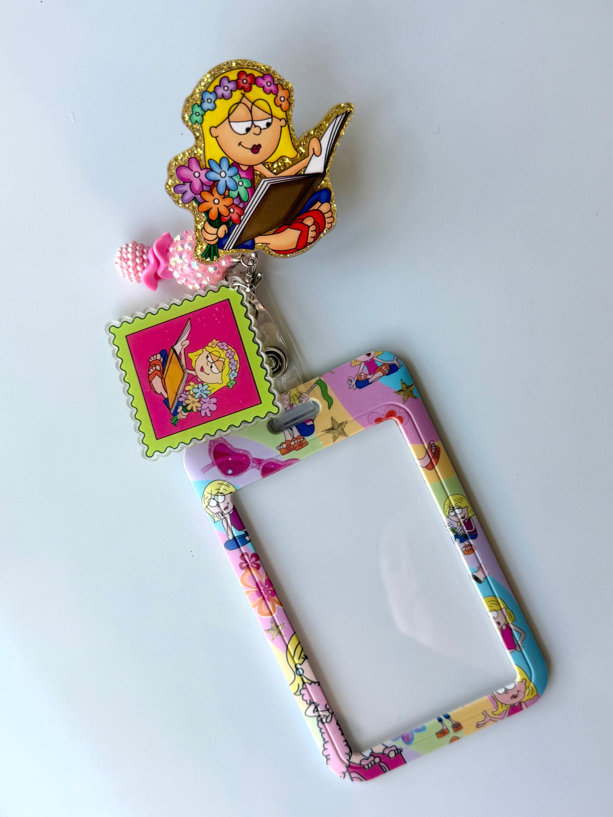 Lizzie McGuire Charmed Badge Reel with ID Holder