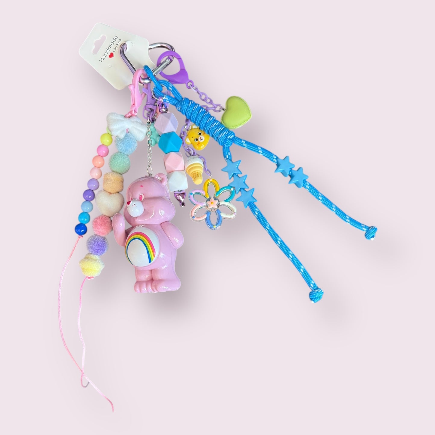 Light Pink Care Bear Bag Charm