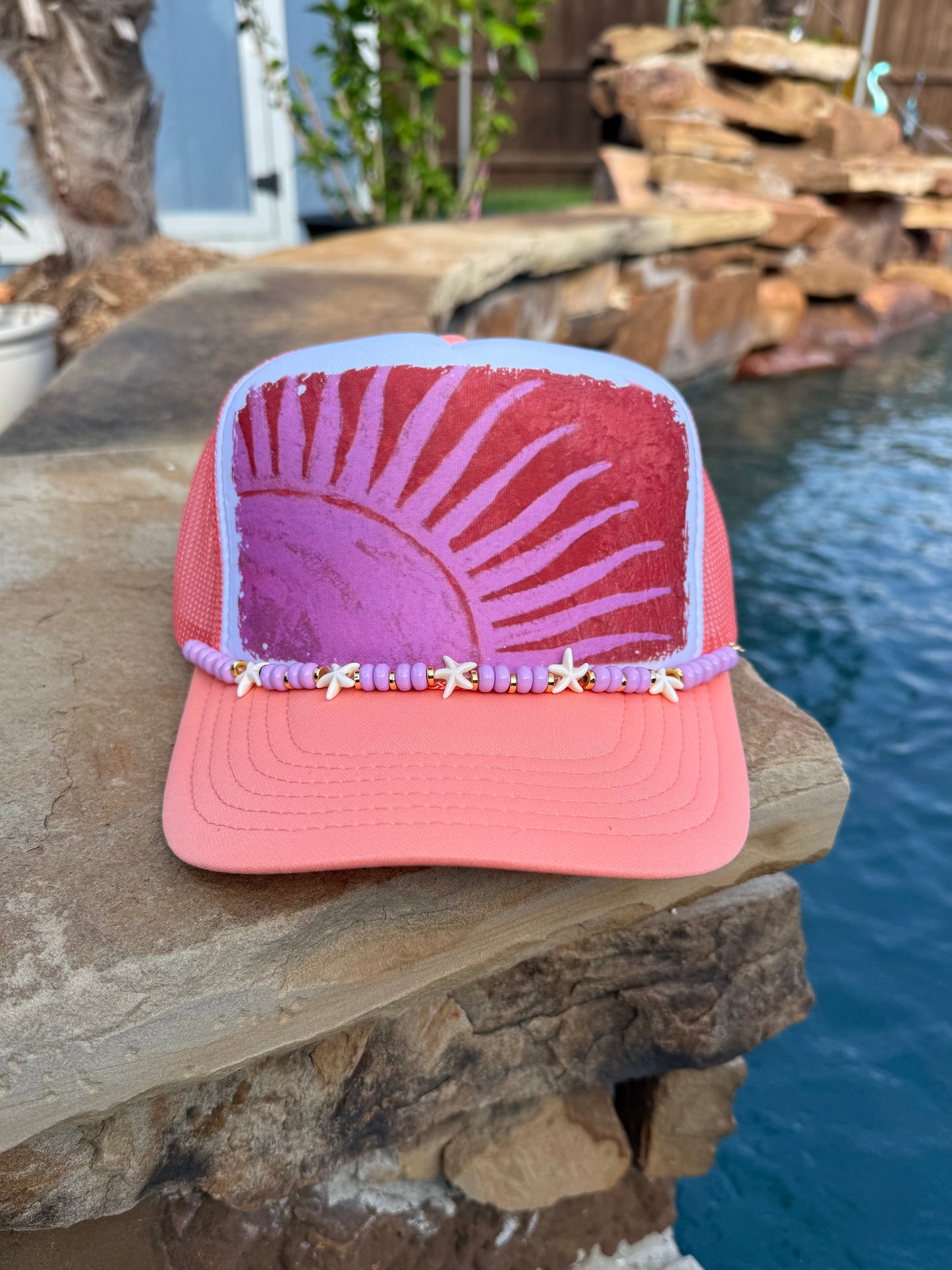 Sun Rays Summer Cap (coral)