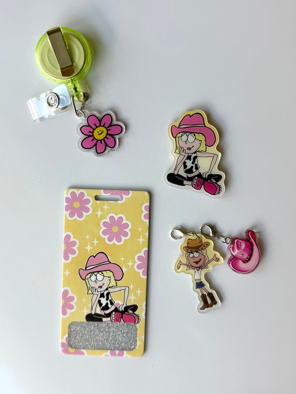 Lizzie Girl Cowgirl Interchangeable Badge Reel Buddy