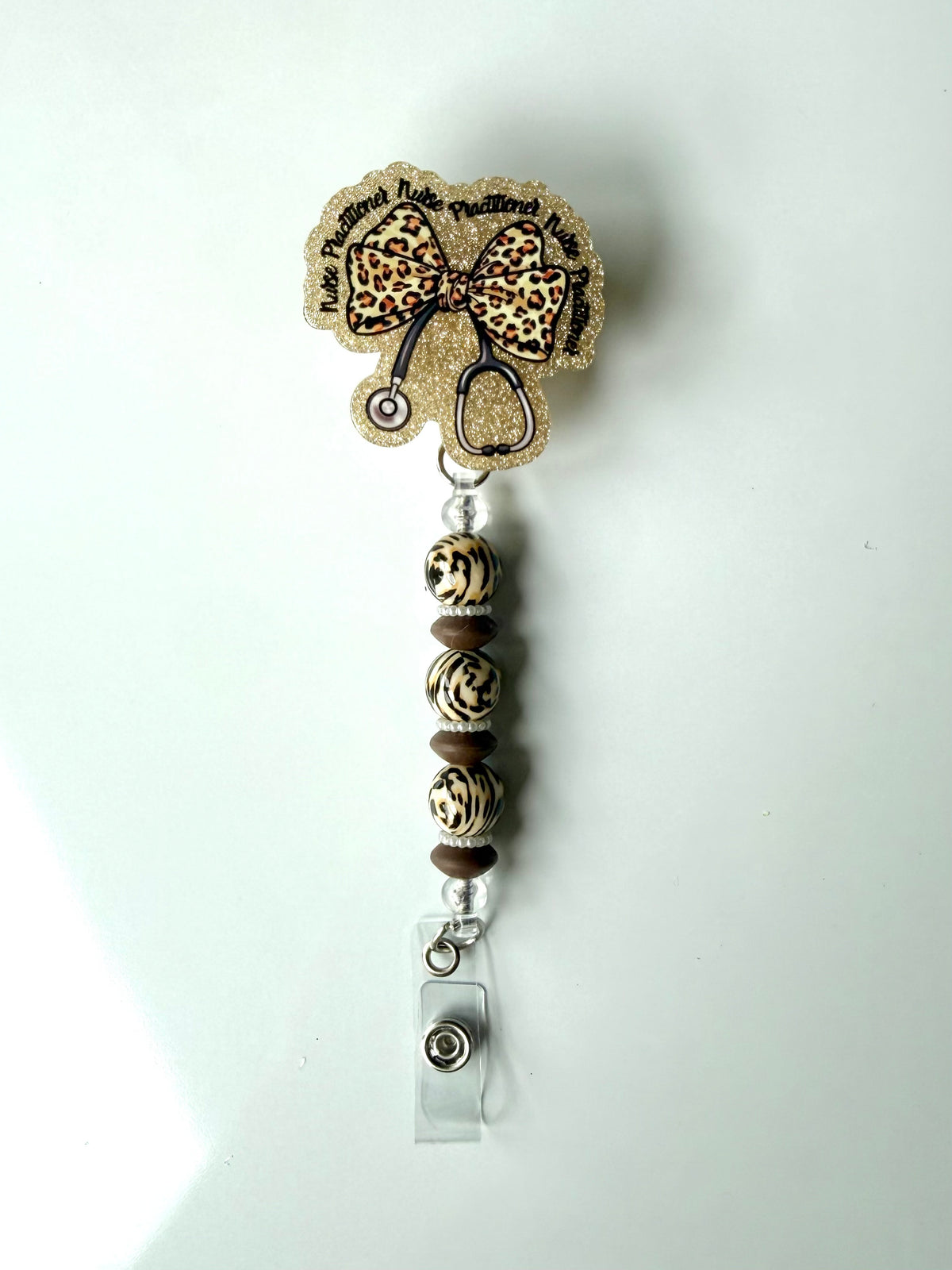Nurse Practitioner Beaded Interchangeable Badge Reel