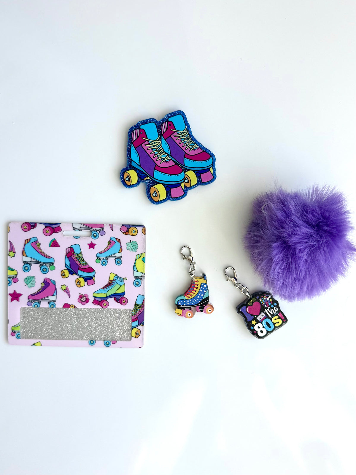 80's Roller Skates Interchangeable Badge Reel Buddy