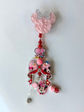 Miss Min Mouse Beaded Interchangeable Badge Reel