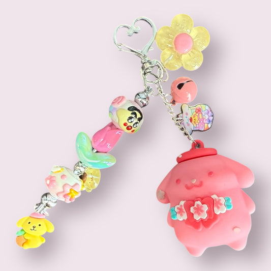 Pompompurin Inspired Bag charm (Pink)