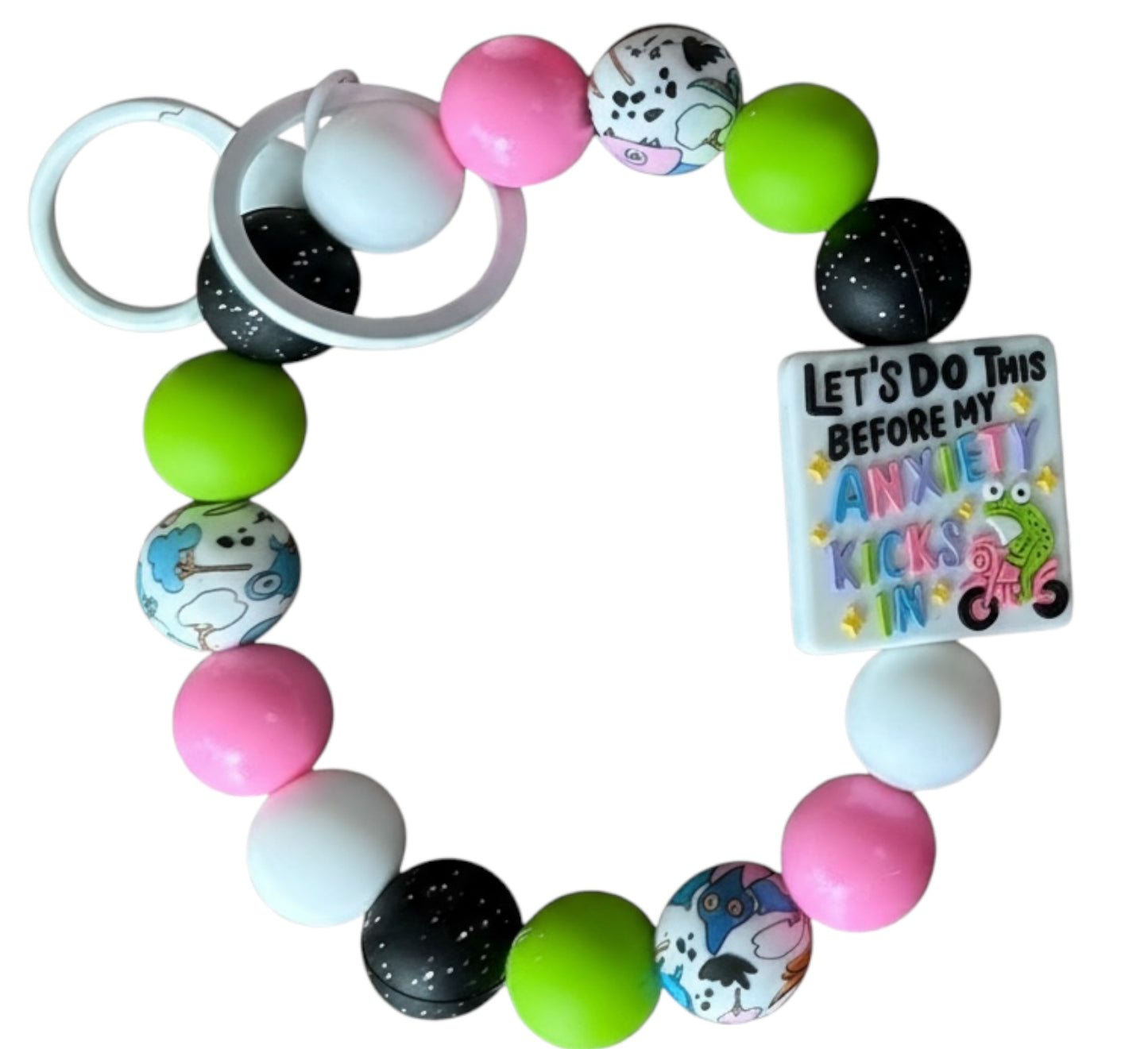 Let's Do This Before My Anxiety Kicks In Wristlet Keychain
