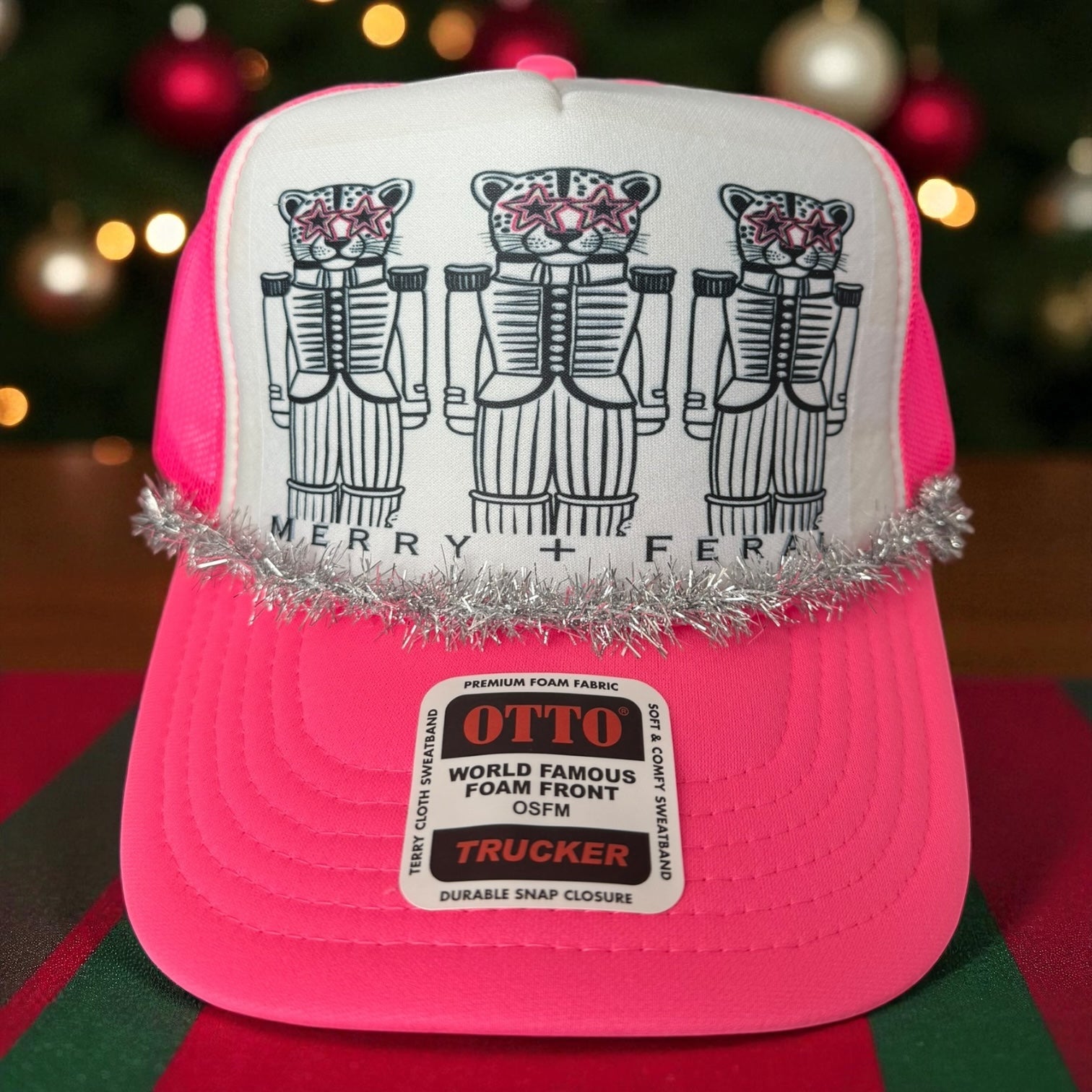 Merry + Feral Christmas Hat (Hot Pink)