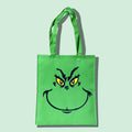 Grinch Face Tote Bag