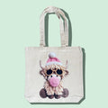 Highland Cow Christmas Tote