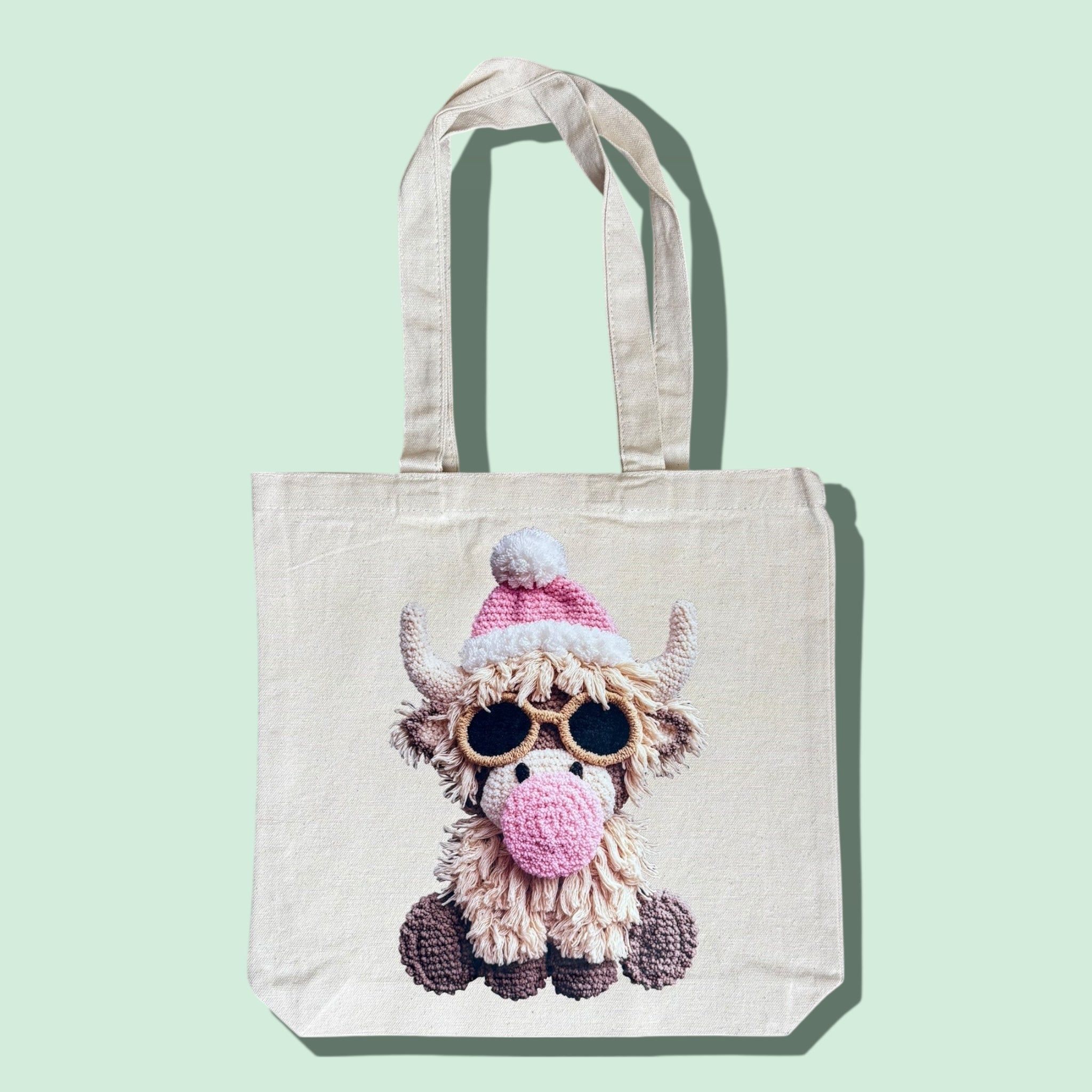 Highland Cow Christmas Tote