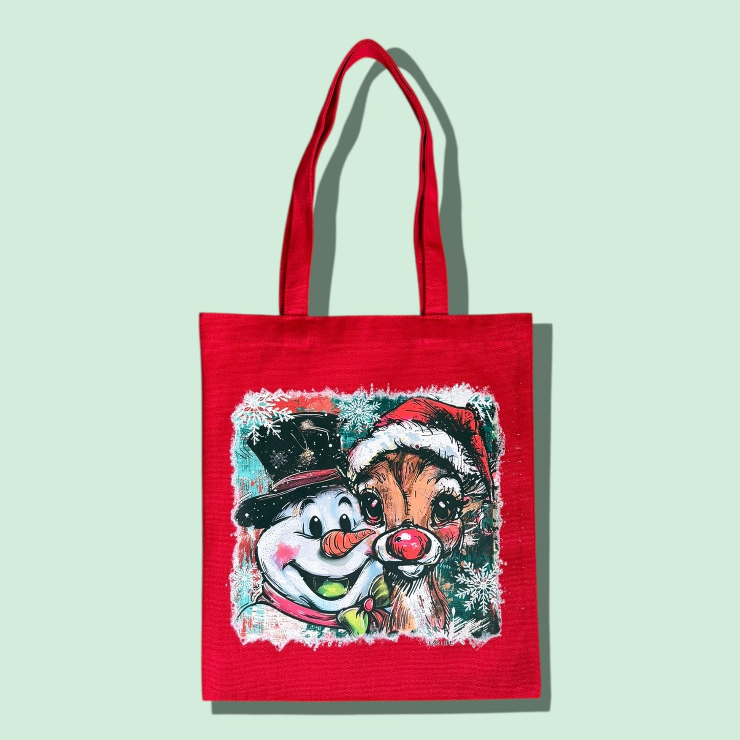 Rudolph & Frosty Tote