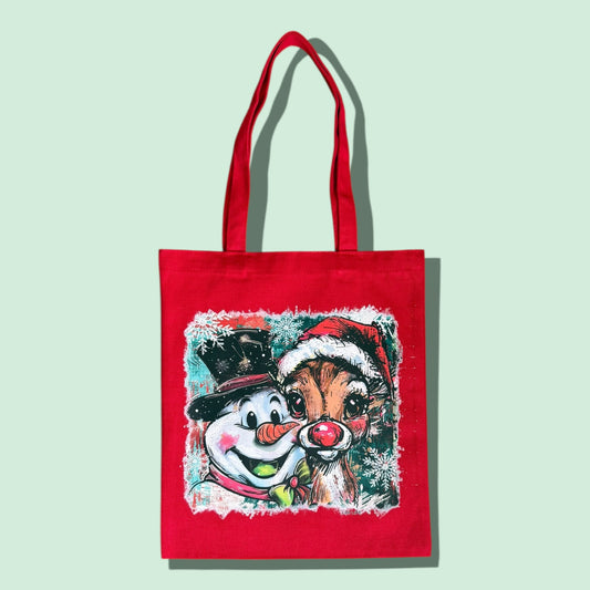 Rudolph & Frosty Tote