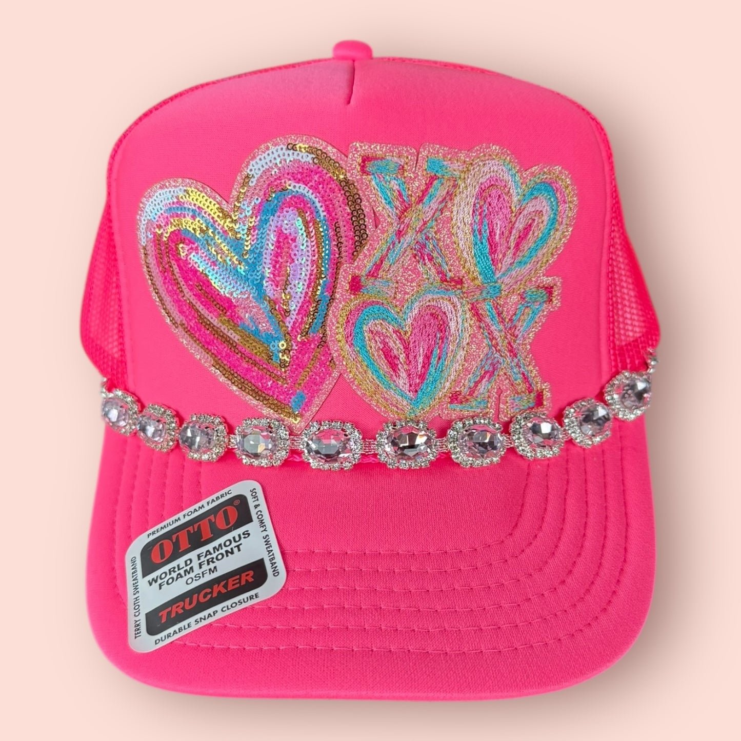 Sequin Heart Cap