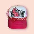 Pink & Sparkly Preppy Love Cap