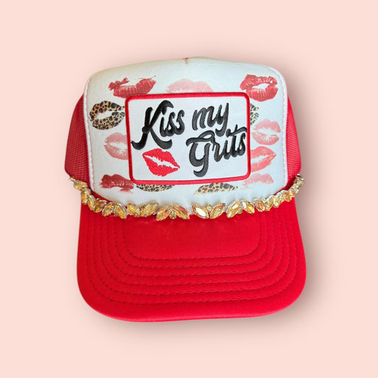 Kiss my Grits Lip Print Cap