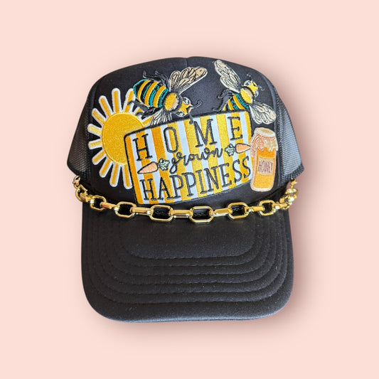 Home grown Happiness Honey Bee Cap