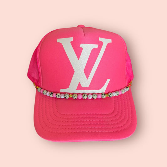 Hot Pink LV Cap