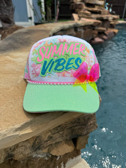 Summer Vibes Palm Tree Cap