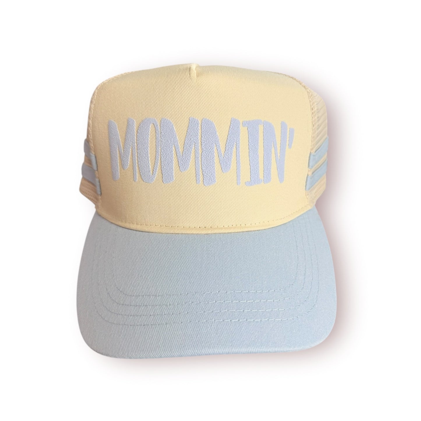 Mommin' Retro Stripe Mesh Trucker Caps