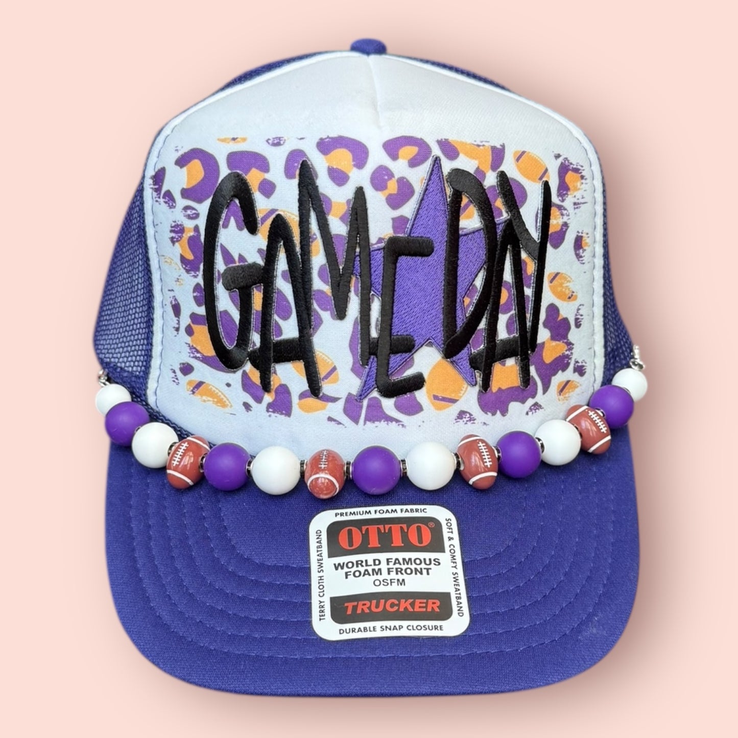 Purple, Gold & White Game Day Cap