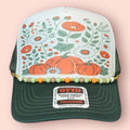 Hunter Green & White Pumpkin Cap