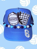 Elevate Volleyball Club - Solid Columbia Blue Trucker Cap