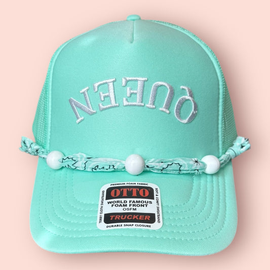 Seafoam Green Queen Cap