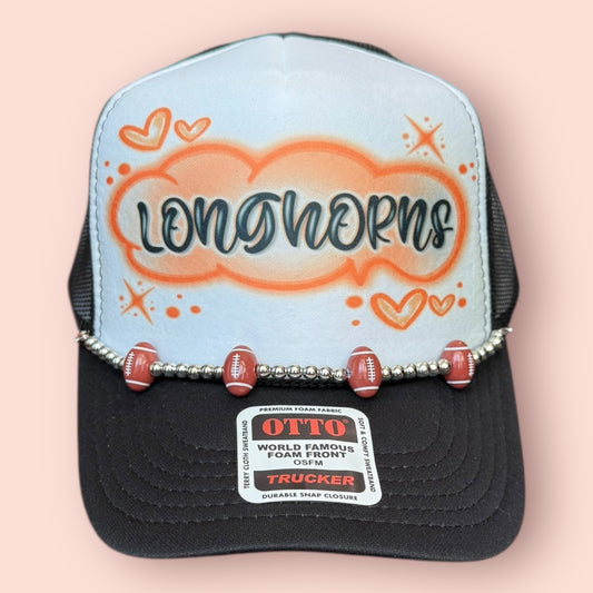 Black & White Longhorns Cap