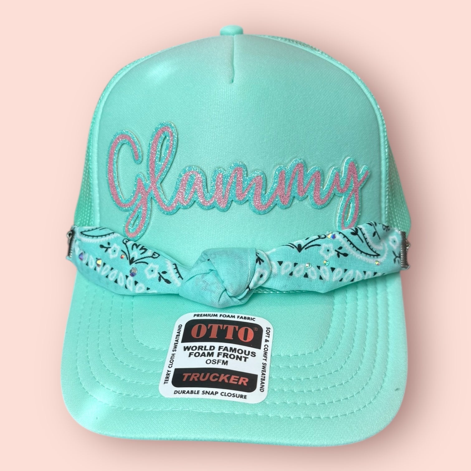 Seafoam Cap with Blingy Glammy Patch