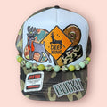 Camo & White DEER XING Cap
