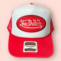 Red & White Von Dutch Cap