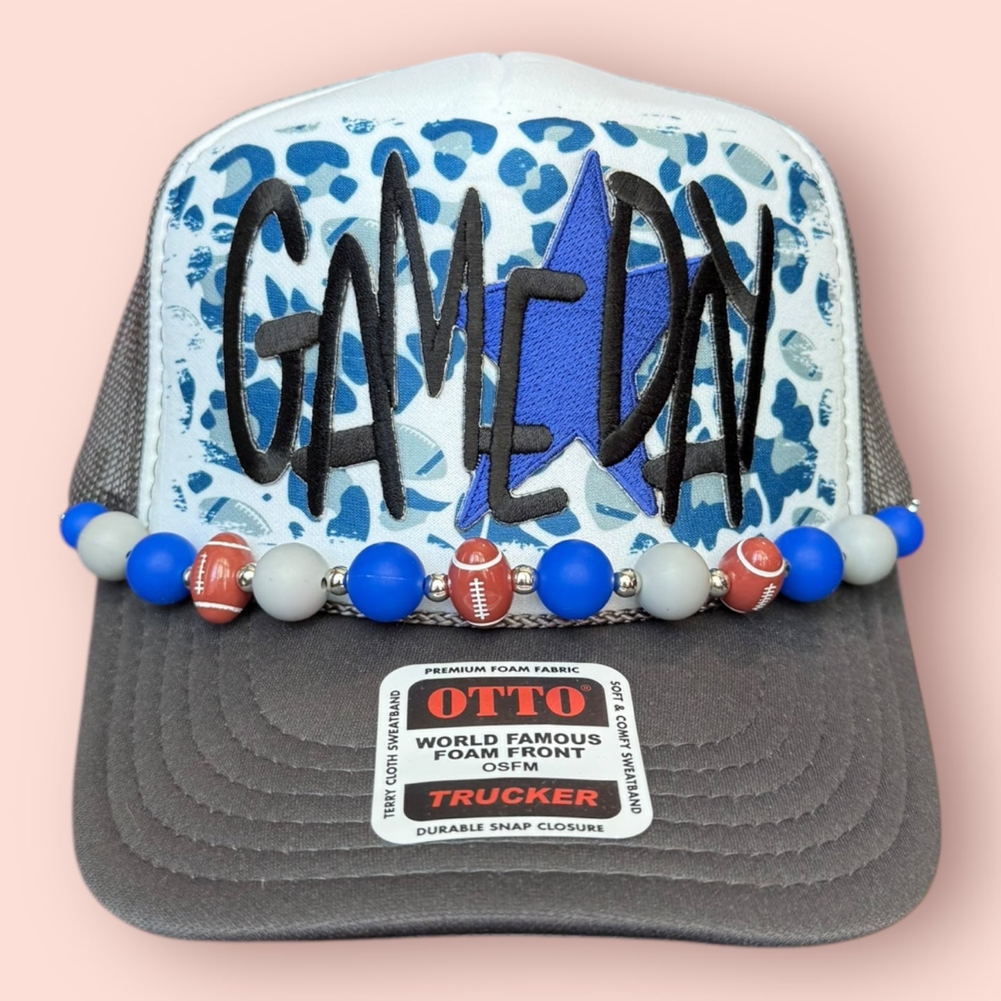 Gray, Royal & White Game Day Cap