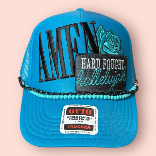 Columbia Blue AMEN Hard Fought Hallelujah Cap