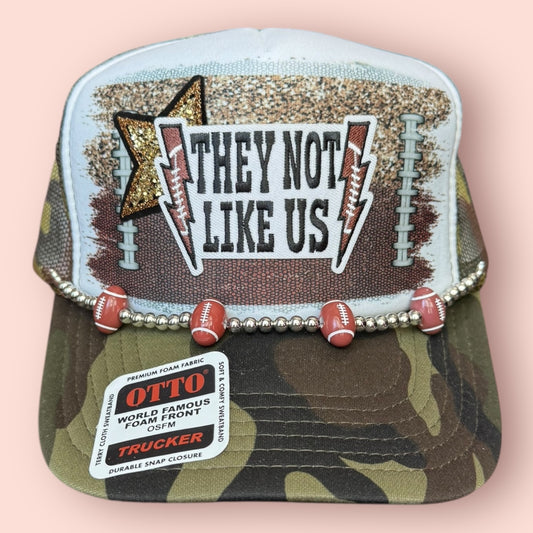 Camo & White They Not Like Us Football Cap