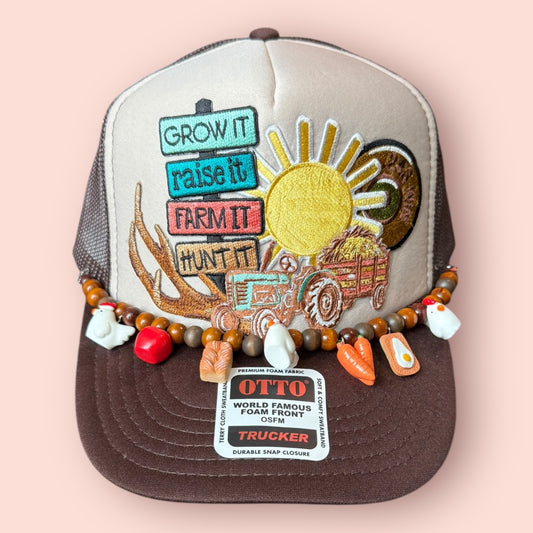 Brown & Tan Grow It, Raise It, Farm It, Hunt It Cap