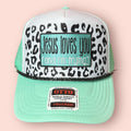 Seafoam & White Jesus Loves You... and I'm Trying Cap