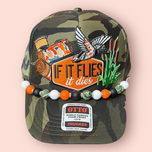 Green Camo If It Flies... it dies Cap
