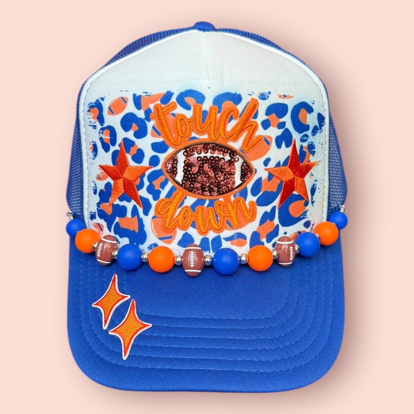 Royal, Orange & White Touch Down Cap