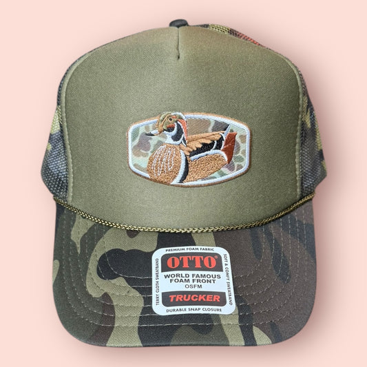 Green Camo Mallard Duck Cap
