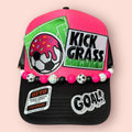 Hot Pink & Black Kick Grass Soccer Cap