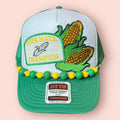 Green & White Corn Maze Champion Cap