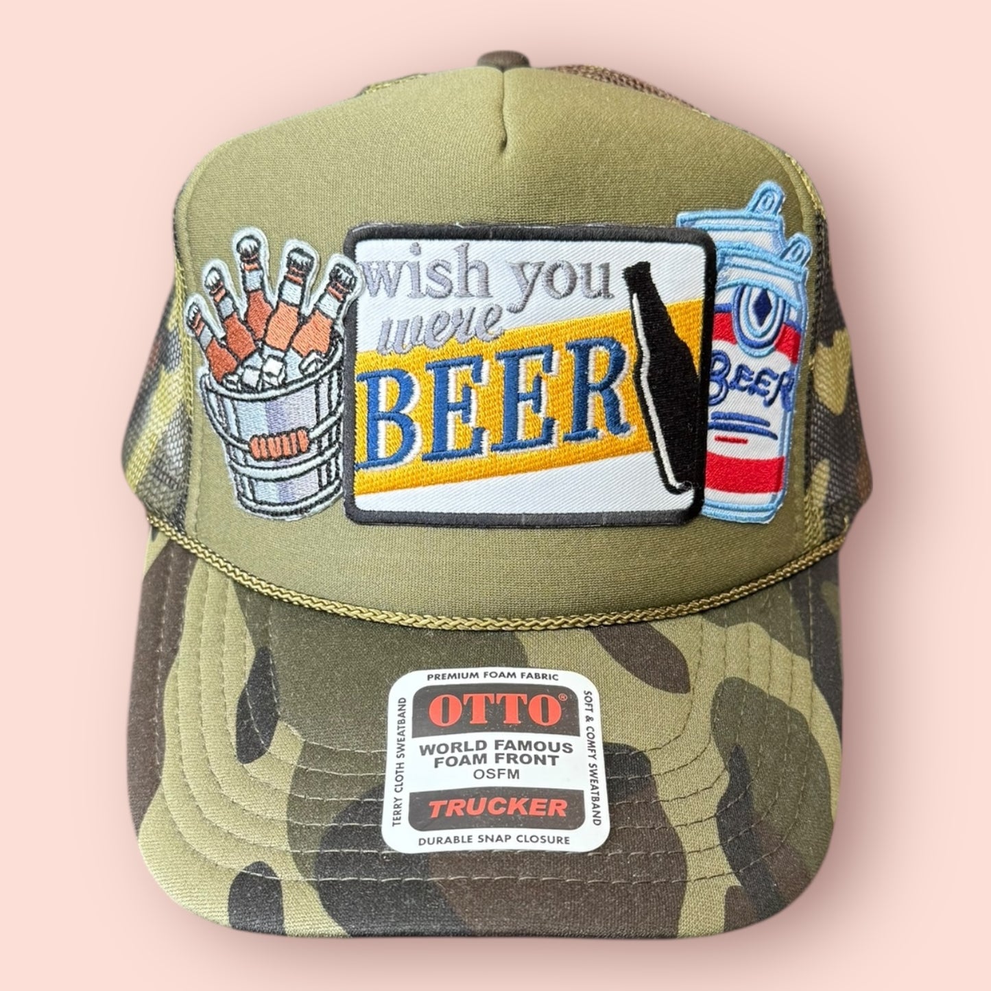 Camo Wish You Were Beer Cap